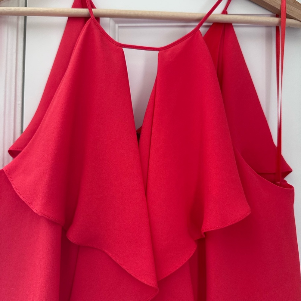 BCBGMaxAzria Red Ruffled Maxi Dress - Picture 3 of 7
